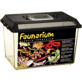 Exo-Terra Faunarium Plastic Terrarium - Medium - (12"L x 7.5"W x 8"H)