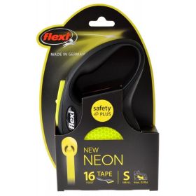 Flexi New Neon Retractable Tape Leash - Small - 16' Tape (Pets up to 33 lbs)