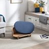 Scandinavian style Elevated Dog Bed Pet Sofa With Solid Wood legs and Bent Wood Back; Velvet Cushion; Walnut