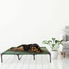 Elevated Dog Bed â€“ Indoor/Outdoor Dog Cot or Puppy Bed for Pets up to 110lbs by Petmaker (Green)