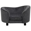 Dog Sofa Dark Gray 27.2"x19.3"x15.7" Plush