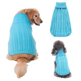 Dog Sweater Warm Pet Sweater Dog Sweaters for Small Dogs Medium Dogs Large Dogs Cute Knitted Classic Clothes Coat for Dog Puppy (Color: Blue, size: X-Small)